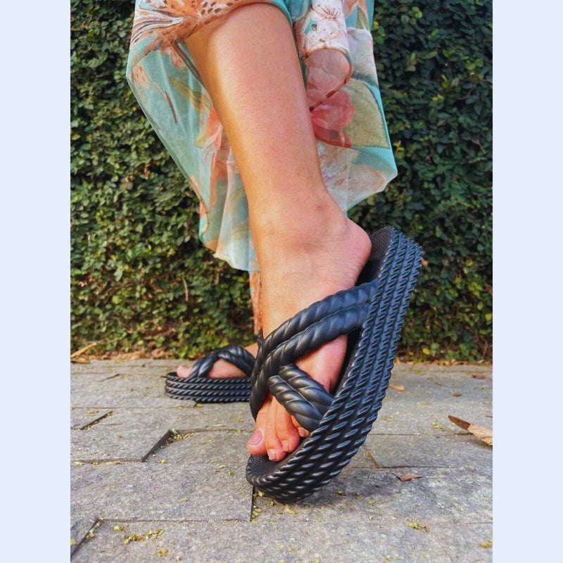 Chinelo Feminino Trançado Nuvem Macio Mega Oferta