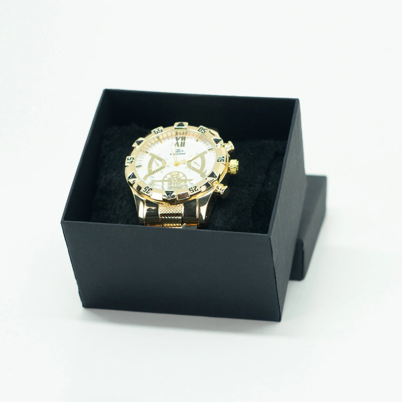 Relógio Masculino Dourado – O Poder e a Elegância Que Você Merece no Pulso!